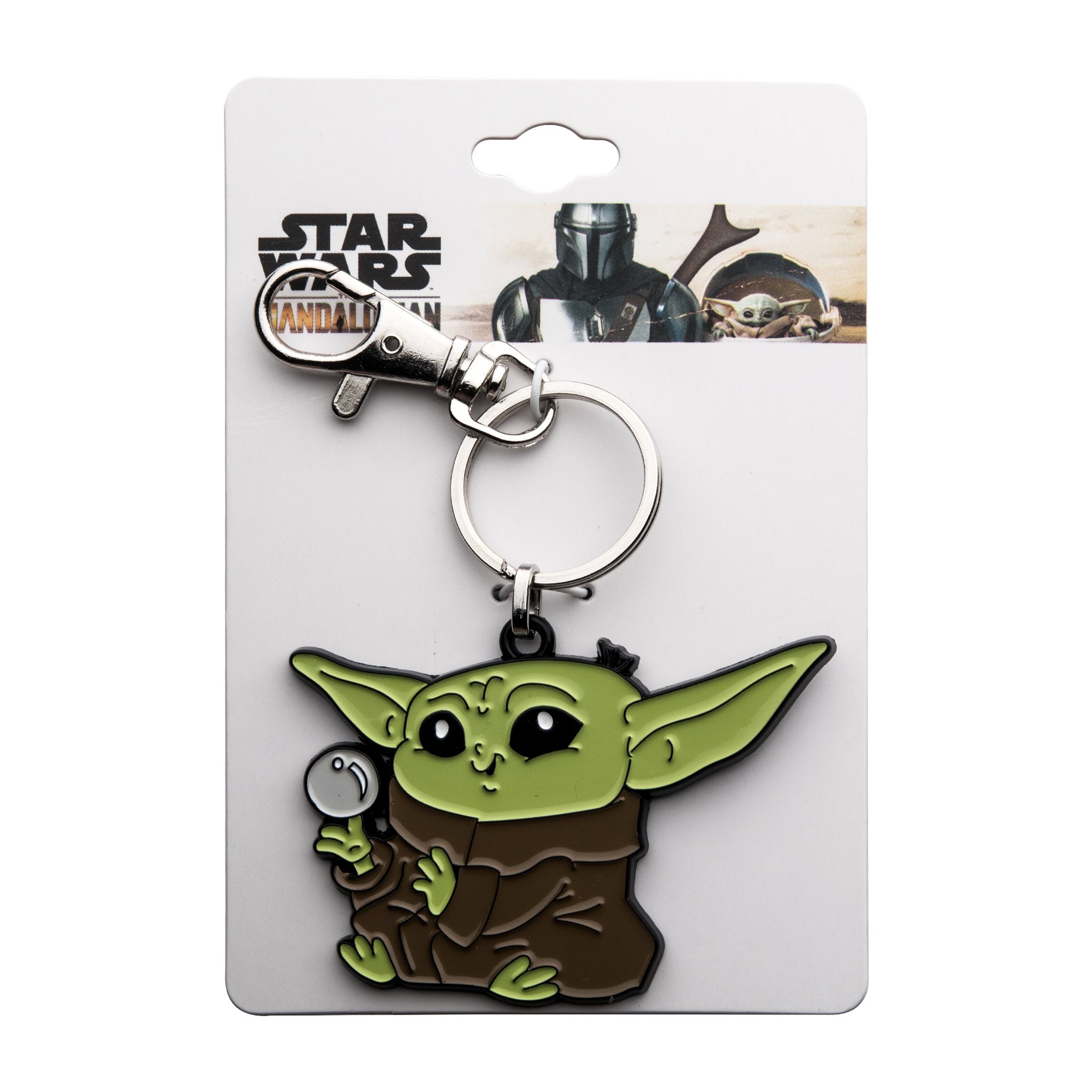 Star Wars: The Mandalorian Grogu (AKA: Baby Yoda/ The Child) with Ball Keychain - Jewelry Brands Shop