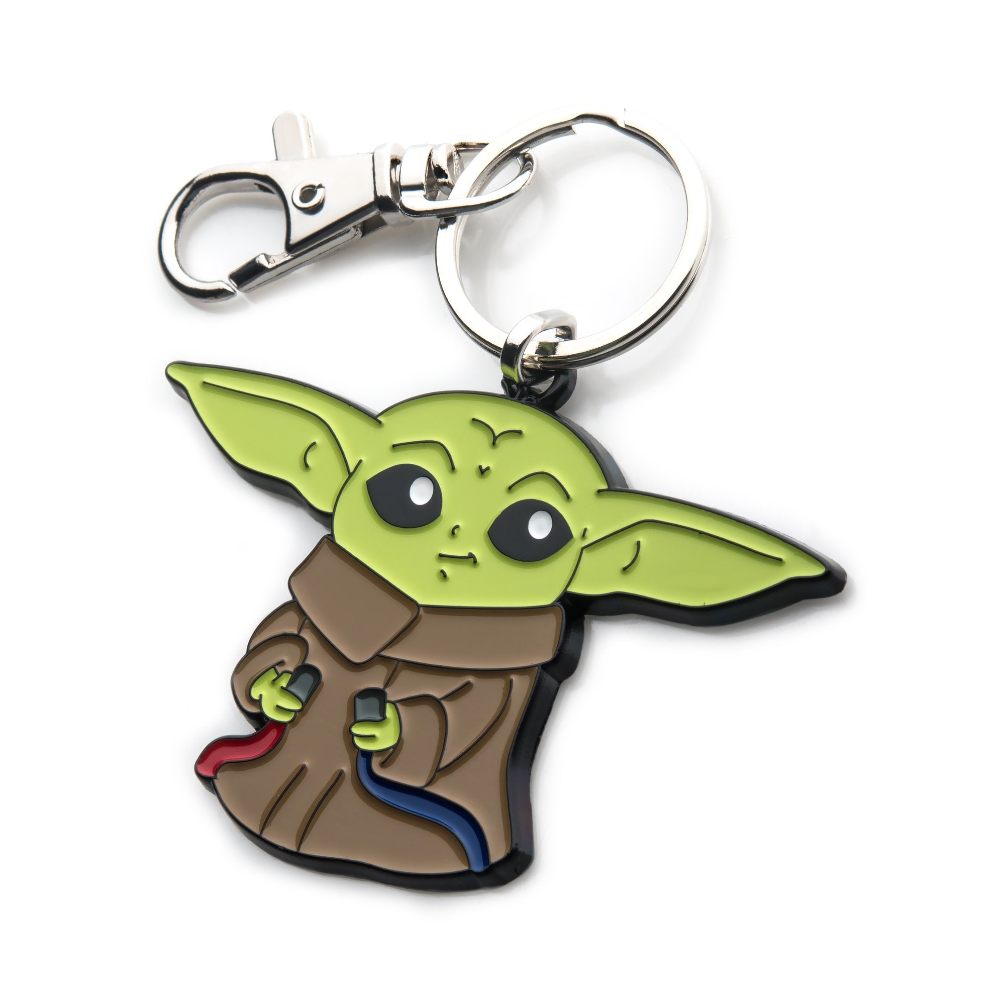 Star Wars: The Mandalorian Grogu (AKA: Baby Yoda/ The Child) with Wires Keychain - Jewelry Brands Shop