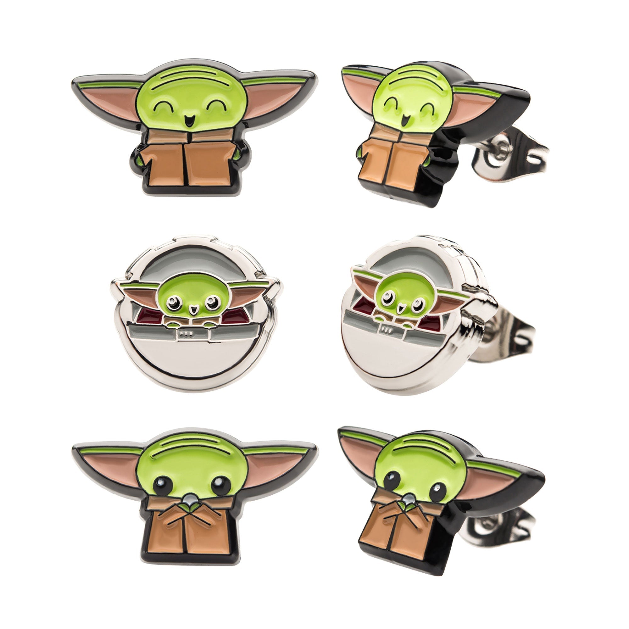 Star Wars The Mandalorian Grogu The Child Stud Earring Set (3 pcs) [COMING SOON] - Jewelry Brands Shop