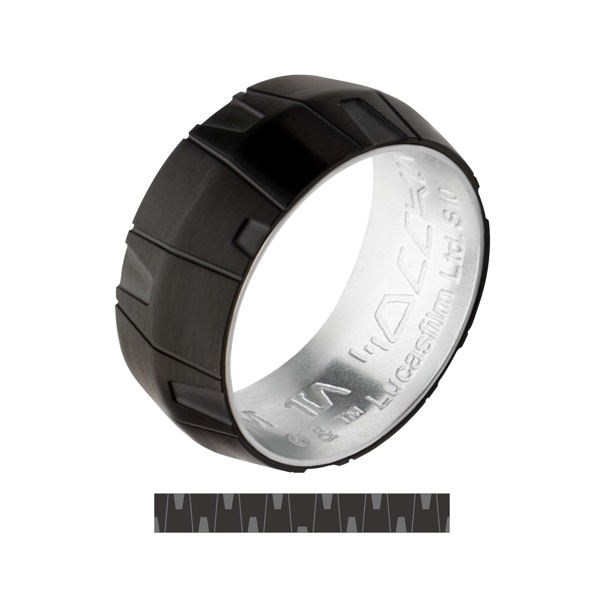 Star Wars Vader Steel Meditation Chamber "You Are In Command Now" Ring - Jewelry Brands Shop