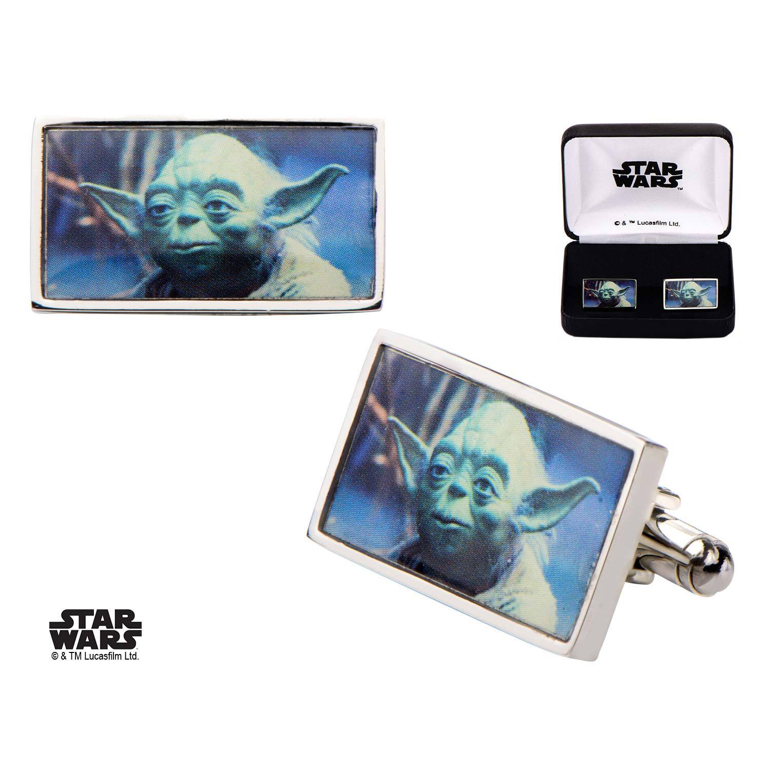 Star Wars Yoda Rectangular Cufflinks - Jewelry Brands Shop