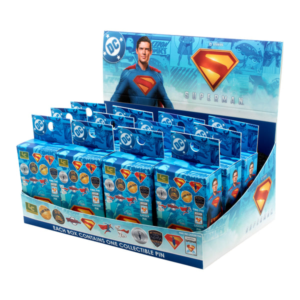 Superman Movie Blind Box Pin – Collectible Surprise Pin with Iconic Logos &amp; Symbols Individual Collectible Pin