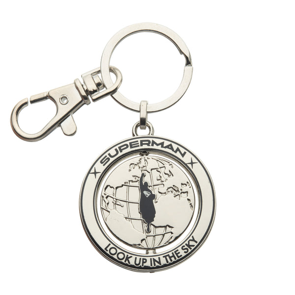 Superman Globe Spinning Keychain