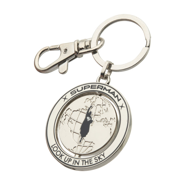 Superman Globe Spinning Keychain