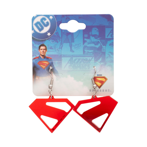 Superman Acrylic Dangle Earrings