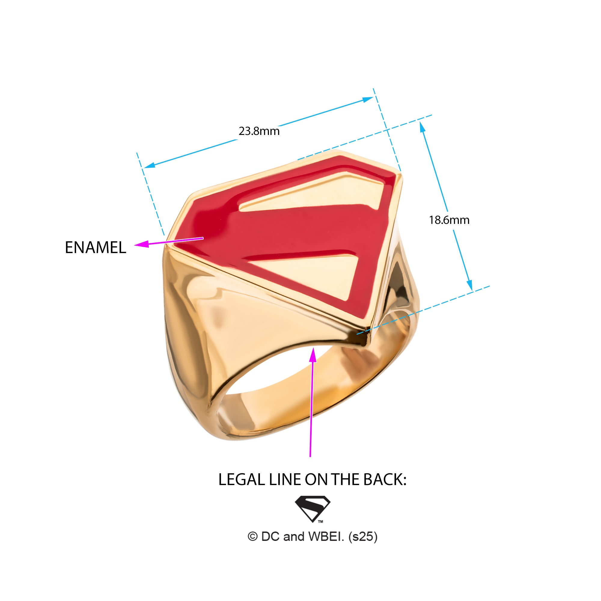 Superman Logo Signet Ring