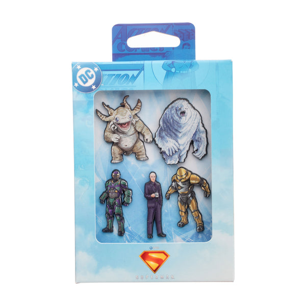 Superman Movie Monster and Villain Pin Set – 5-Piece Collectible Jewelry