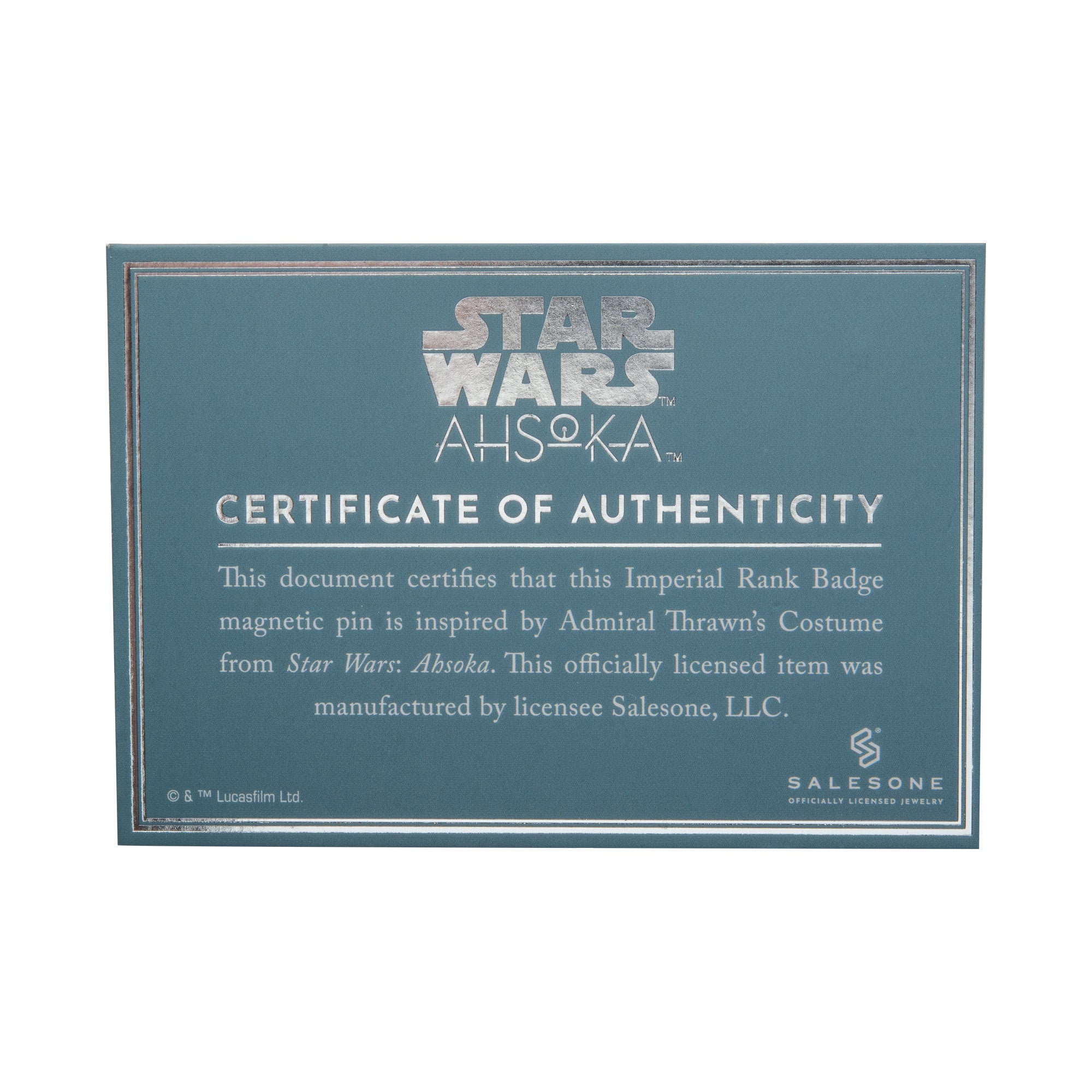 Star Wars Admiral Thrawn Rank Badge Pin