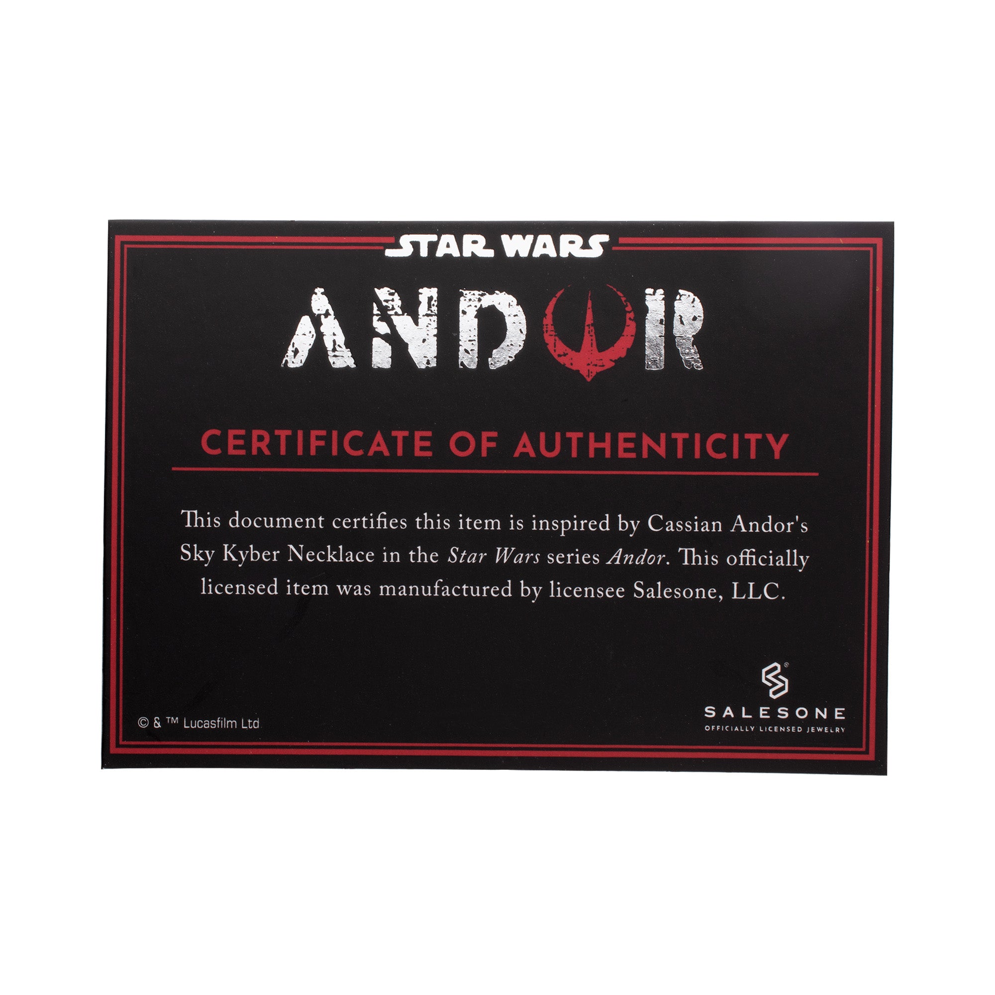 Star Wars Cassian Andor's Kyber Crystal Necklace