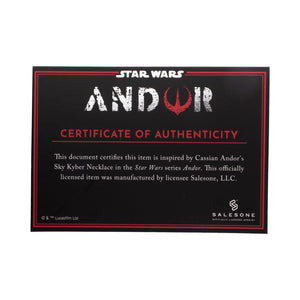 Star Wars Cassian Andor's Kyber Crystal Necklace