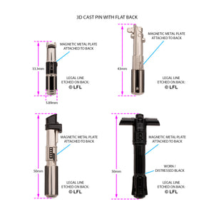 Star Wars 3D Lightsaber 4pcs Pin Set