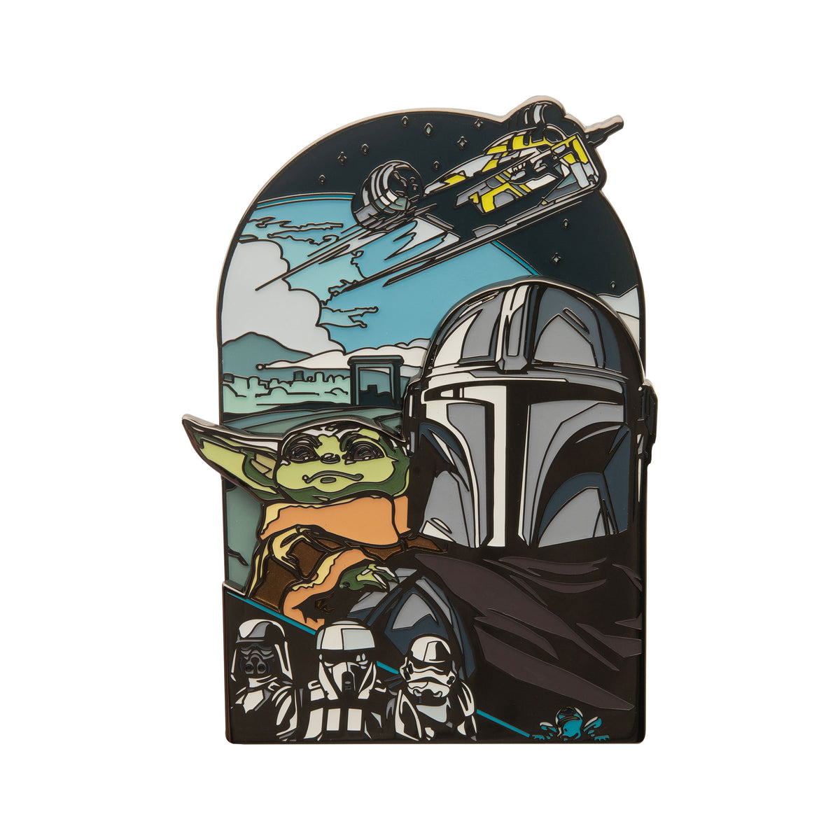 Star Wars Mando & Grugo Layered Pin