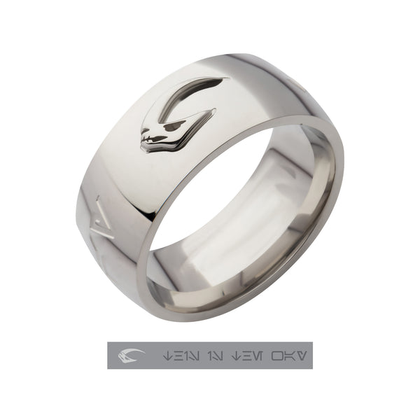 Star Wars Stainless Steel Mandalorian "This Is The Way" Ring