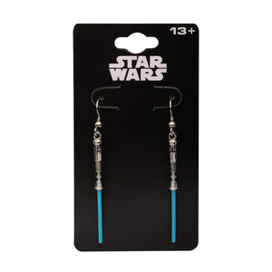 Star Wars Obi-Wan 3D Lightsaber Base Metal Dangle Earrings