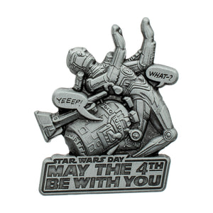 Star Wars R2-D2 and C-3PO May the 4th Be With You Pin (Recessed Metal)
