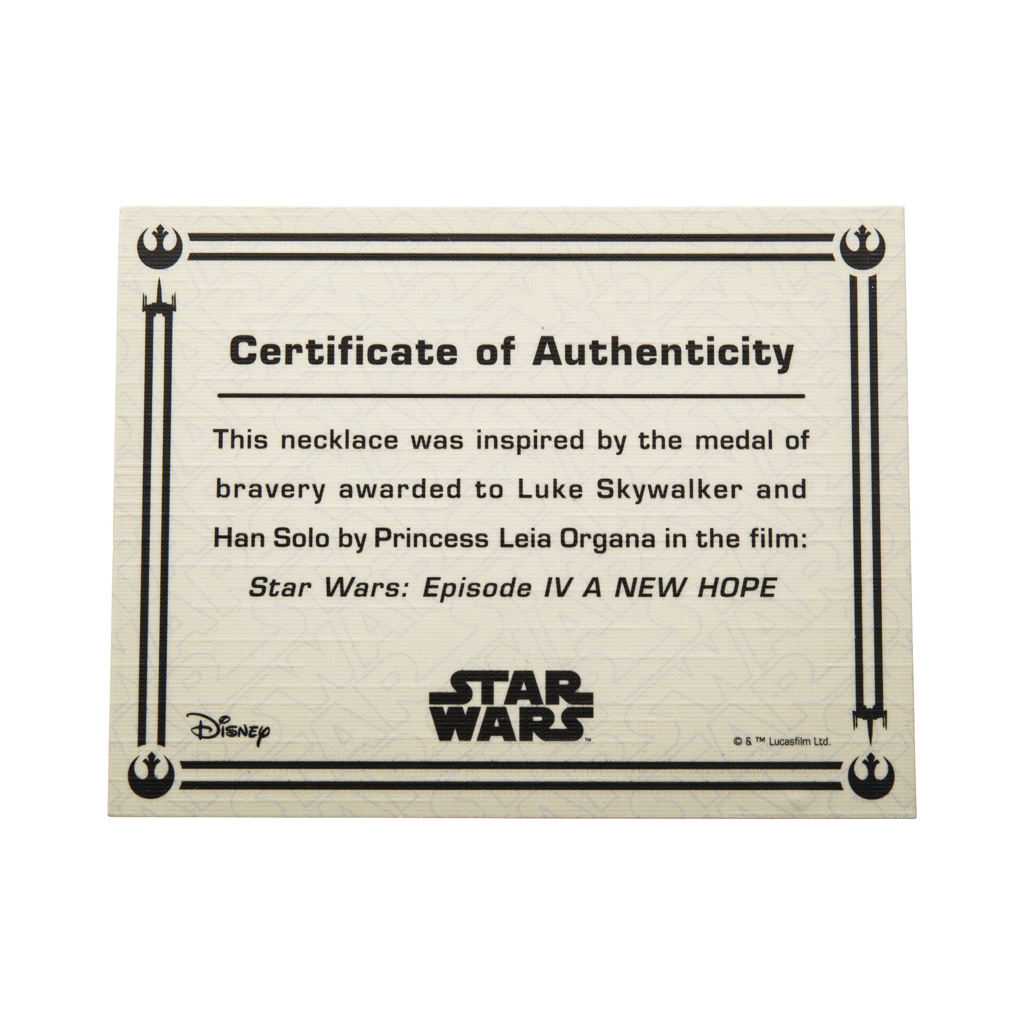 Star Wars Medal of Yavin Gold Plated Necklace