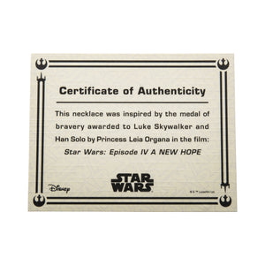 Star Wars Medal of Yavin Gold Plated Necklace