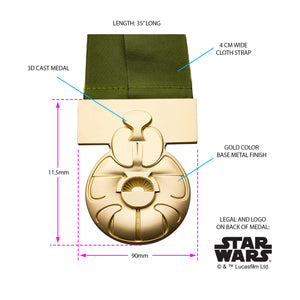 Star Wars Medal of Yavin Gold Plated Necklace