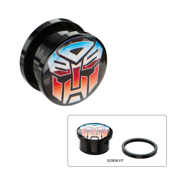 Transformers Autobot Logo Acrylic Screw Fit Plug