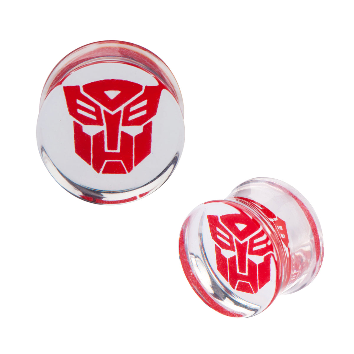 Transformers Autobot Logo Acrylic Double Flare Plug