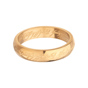 The Lord of the Rings Stainless Steel Gold IP The One Ring - Jewelry Brands Shop