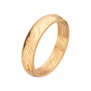 The Lord of the Rings Stainless Steel Gold IP The One Ring - Jewelry Brands Shop