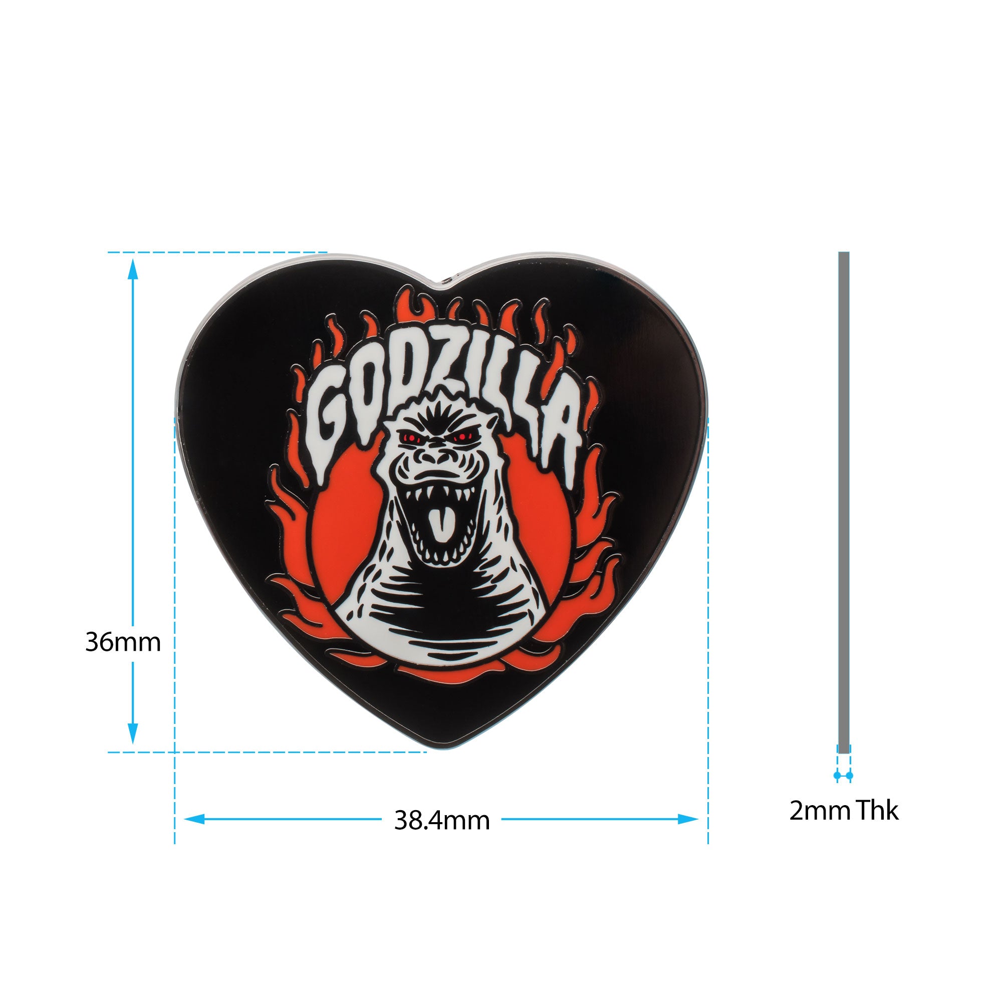 Godzilla Heart Enamel Pin