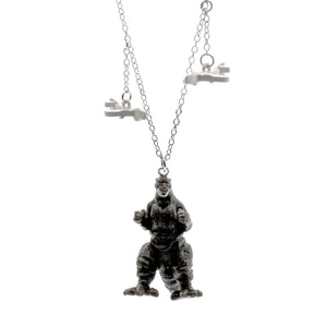 Godzilla 3D Necklace with Jets Charms