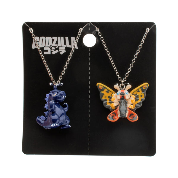 Godzilla & Mothra BFF Necklace Set