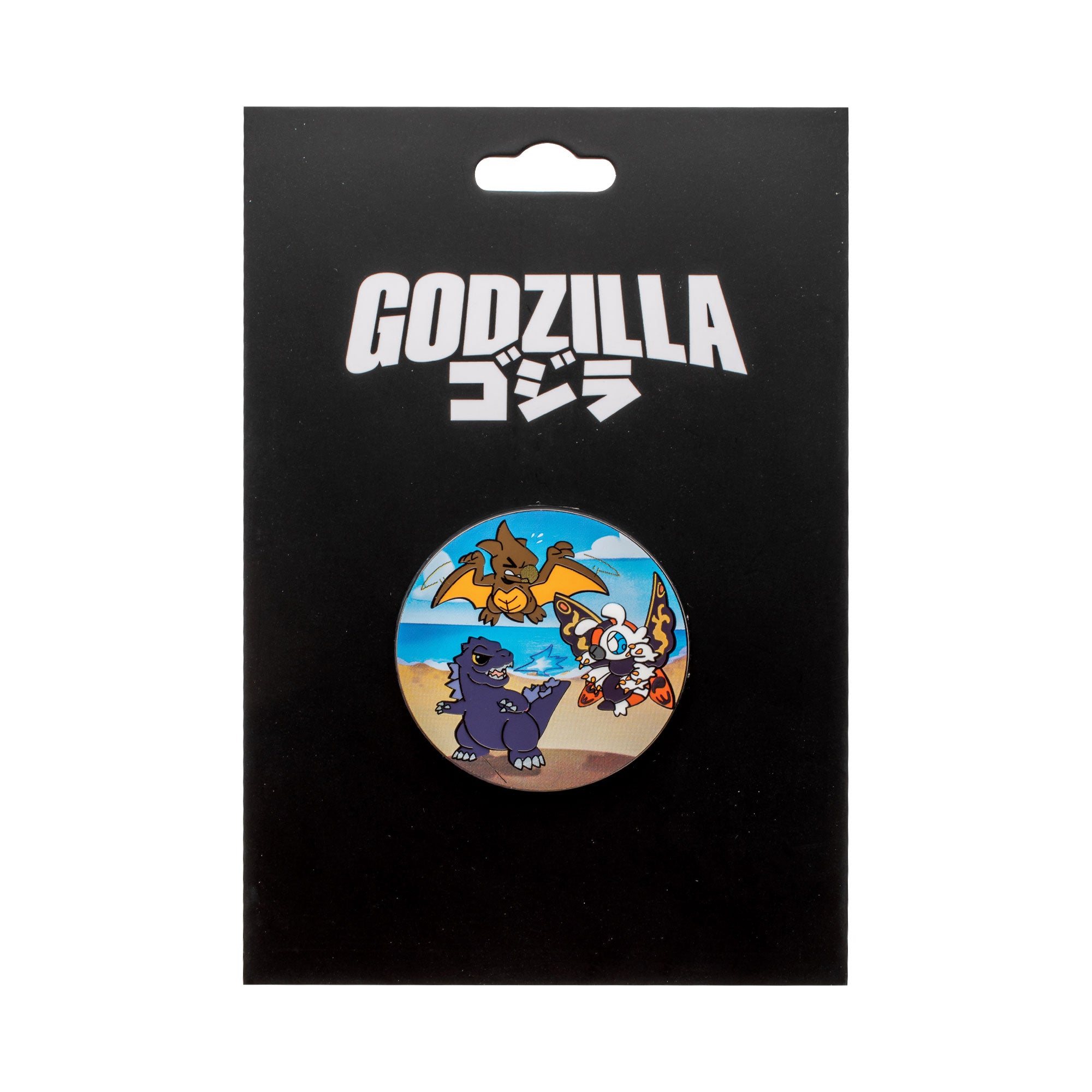 Godzilla Mothra/Rodan Round Pin