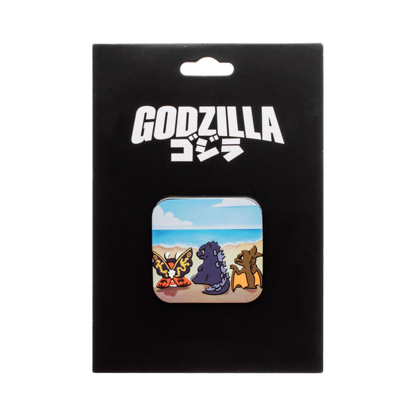 Godzilla Mothra/Rodan Square Pin