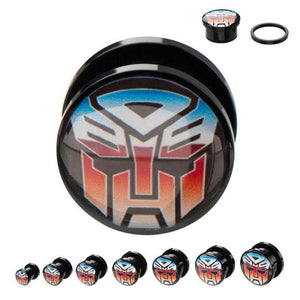 Transformers Autobot Logo Acrylic Screw Fit Plug - Jewelry Brands Shop