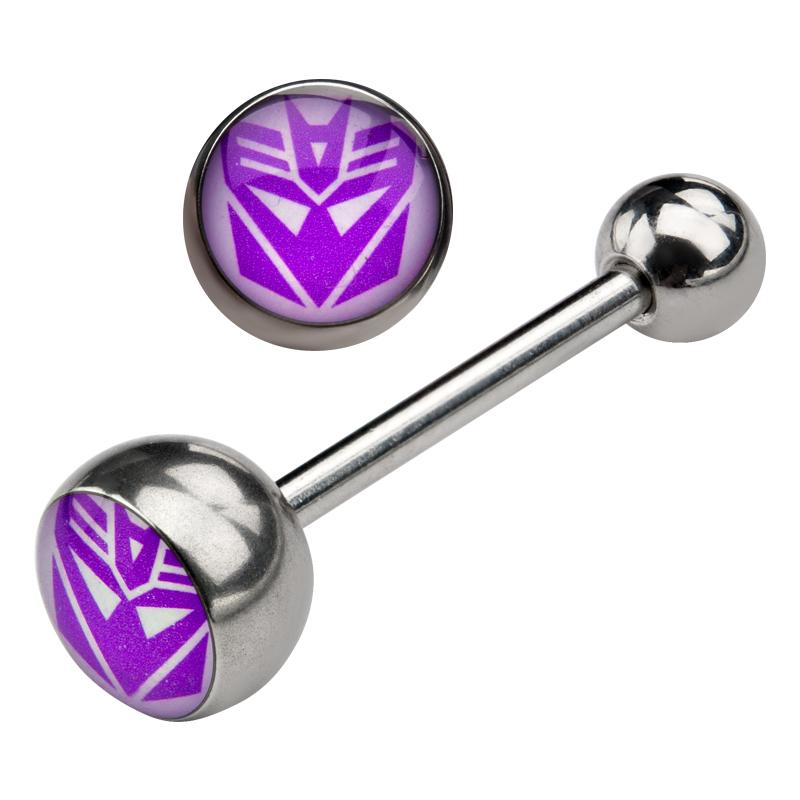 Transformers Decepticon Logo Barbell - Jewelry Brands Shop