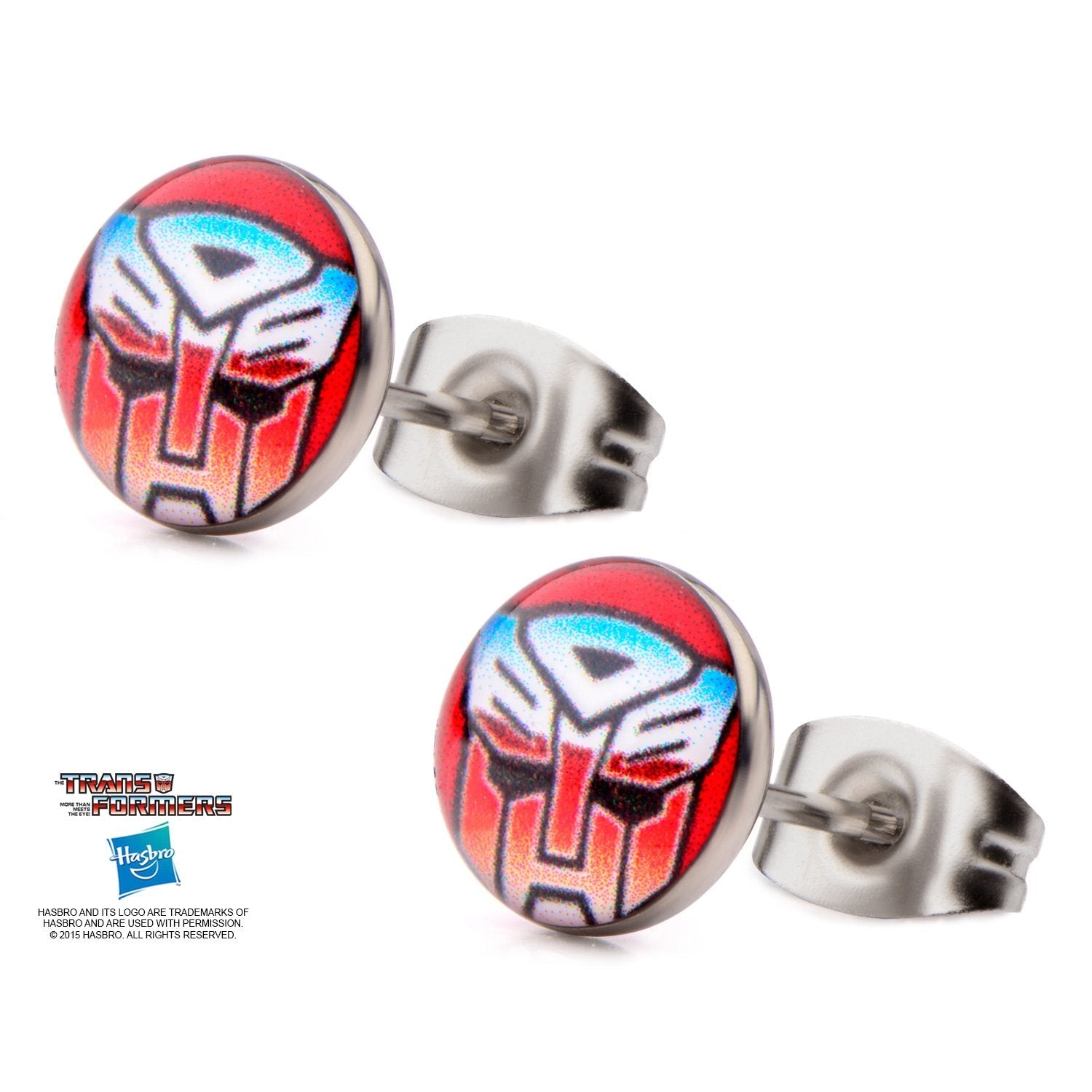 Transformers Printed Autobot Logo Stud Earrings - Jewelry Brands Shop