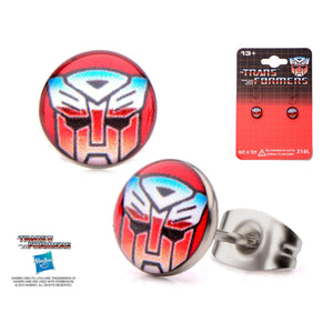 Transformers Printed Autobot Logo Stud Earrings - Jewelry Brands Shop