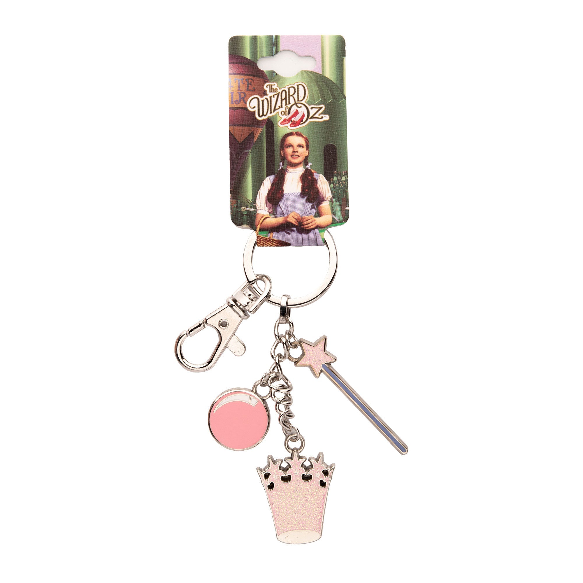 Wizard of Oz Glinda Multi Charm Enamel Keychain - Jewelry Brands Shop