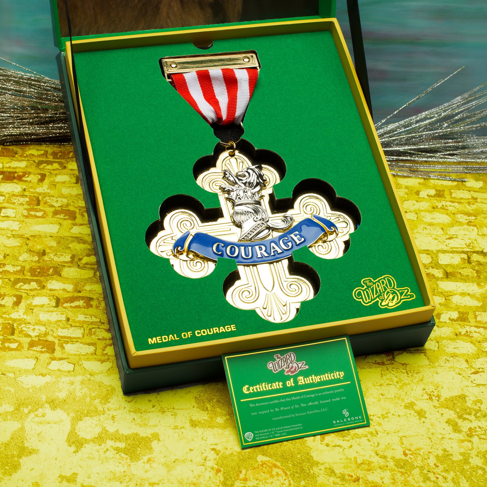 The Wizard of Oz Cowardly Lions Medal of Courage Medal Pin