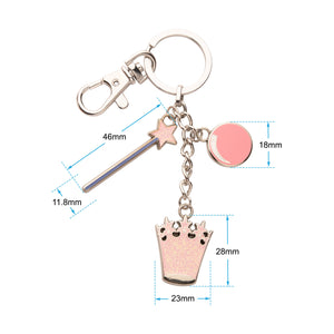 The Wizard of Oz Glinda Multi Charm Enamel Keychain