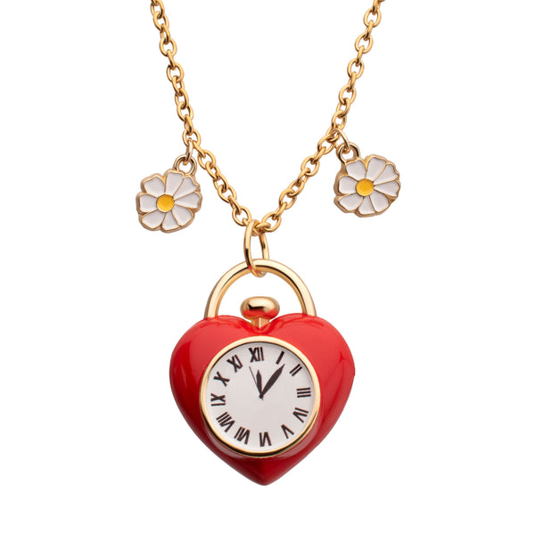 The Wizard of Oz Tin Man’s Clock Heart Pendant Necklace