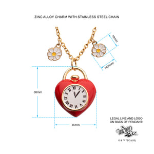 The Wizard of Oz Tin Man’s Clock Heart Pendant Necklace