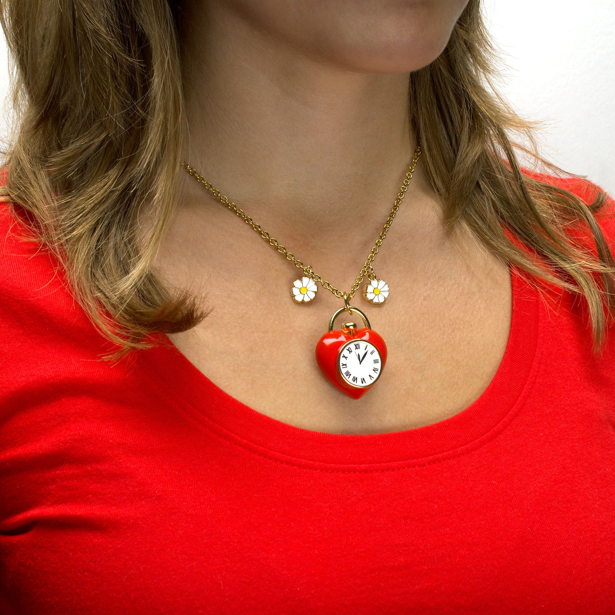 The Wizard of Oz Tin Man’s Clock Heart Pendant Necklace