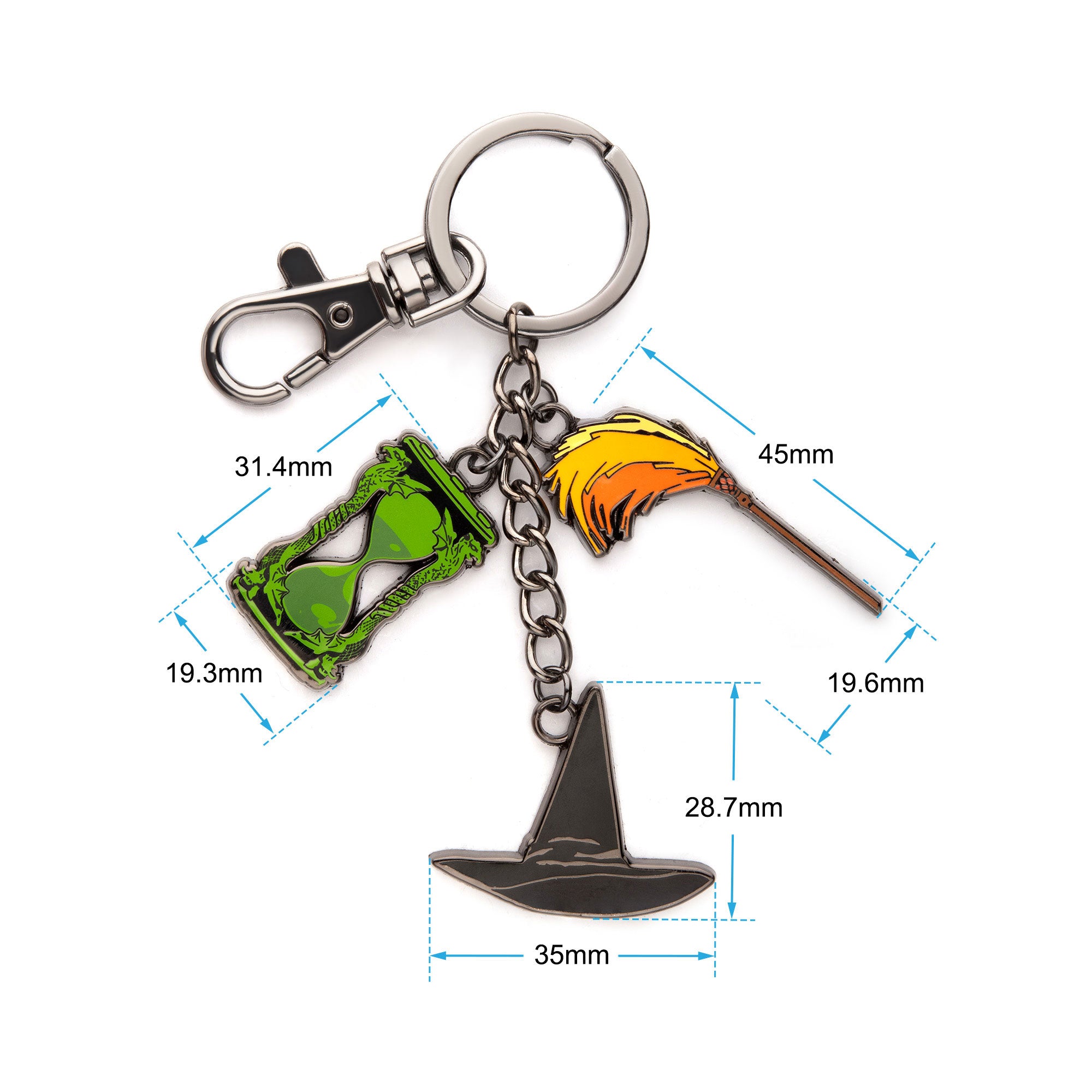 The Wizard of Oz Witch Multi Charm Enamel Keychain