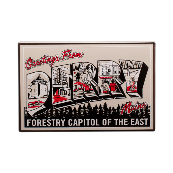 Welcome to Derry Postcard Pin