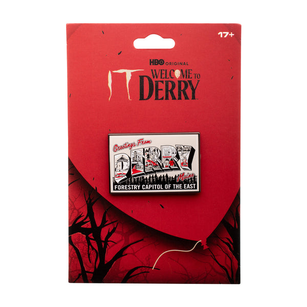 Welcome to Derry Postcard Pin