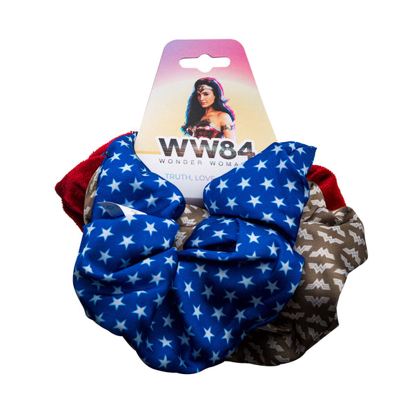 DC Comics Wonder Woman Hair Scrunchie Accessories Set (3pcs)