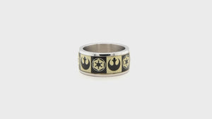 Star Wars Galactic Empire and Rebel Alliance Symbol Ring