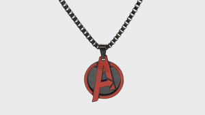 Marvel Red The Avengers "A" Logo Pendant Necklace