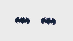 DC Comics Black Cut Out Batman Logo Stud Earrings