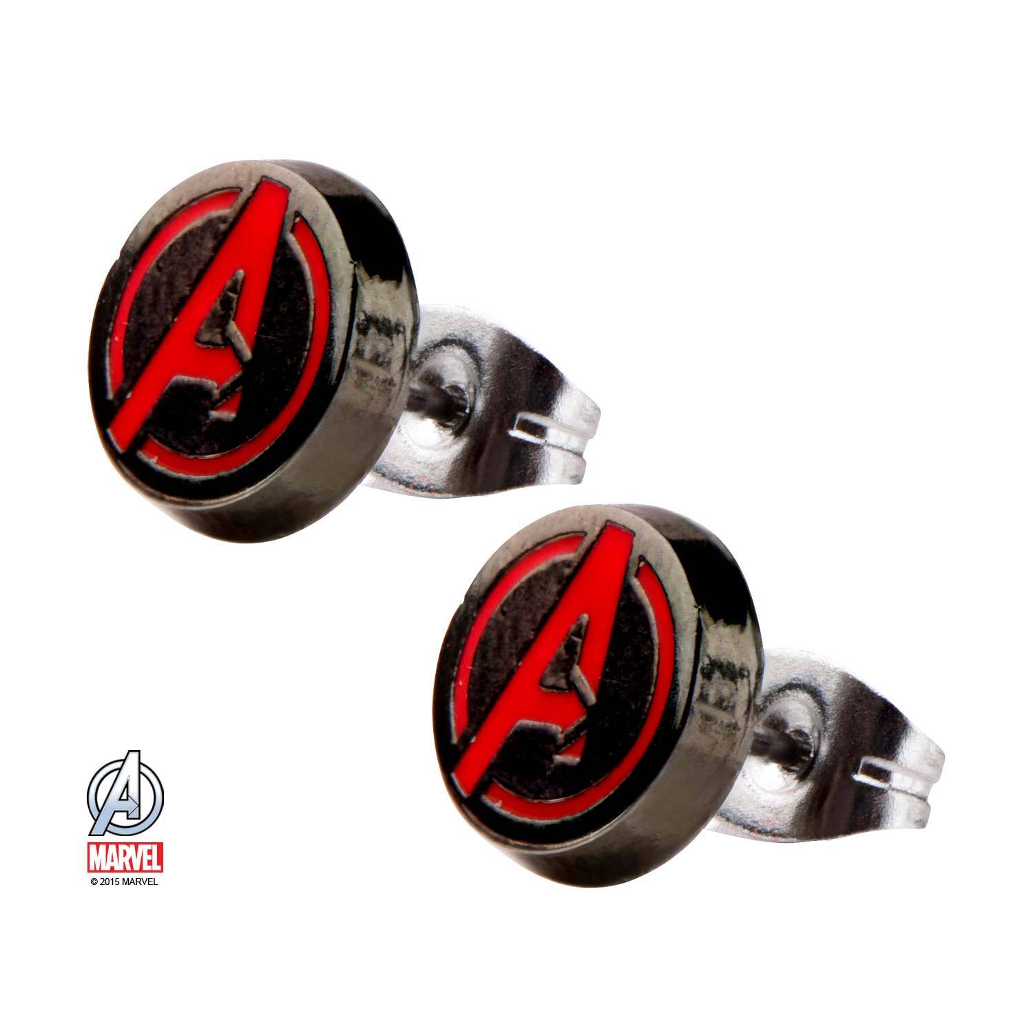 Marvel Red The Avengers Logo Stud Earrings