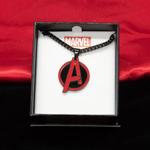 Marvel Red The Avengers "A" Logo Pendant Necklace